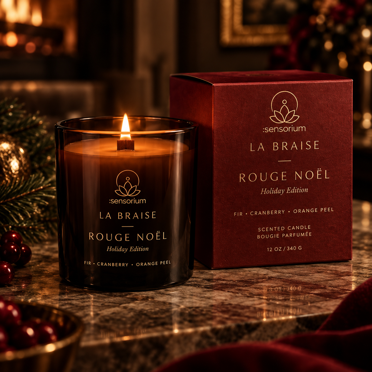 Rouge Noël Candle — La Braise Collection