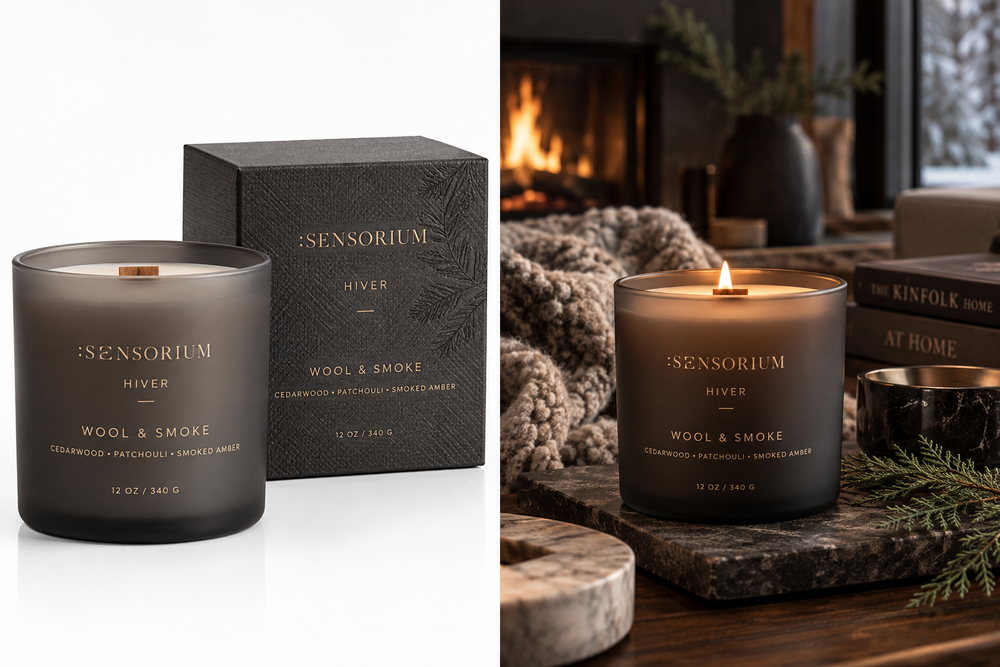 Wool & Smoke Candle — Hiver Collection