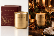 Cinnamon Gilded Candle — Fête Collection