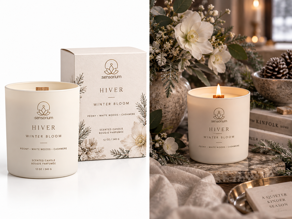 Winter Bloom Candle — Hiver Collection