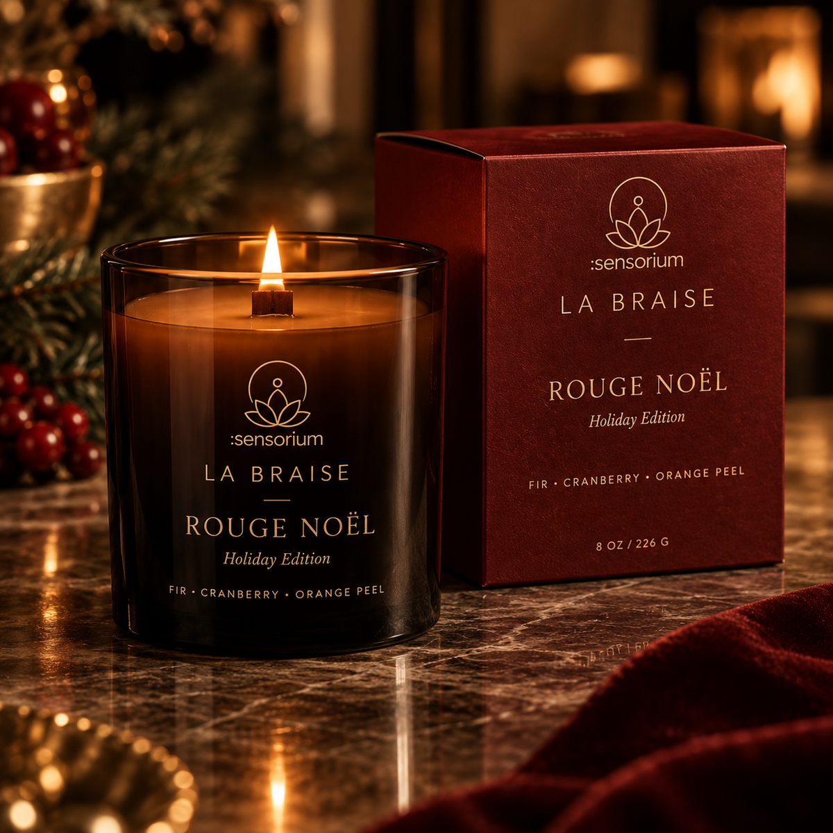 Rouge Noël Candle — La Braise Collection
