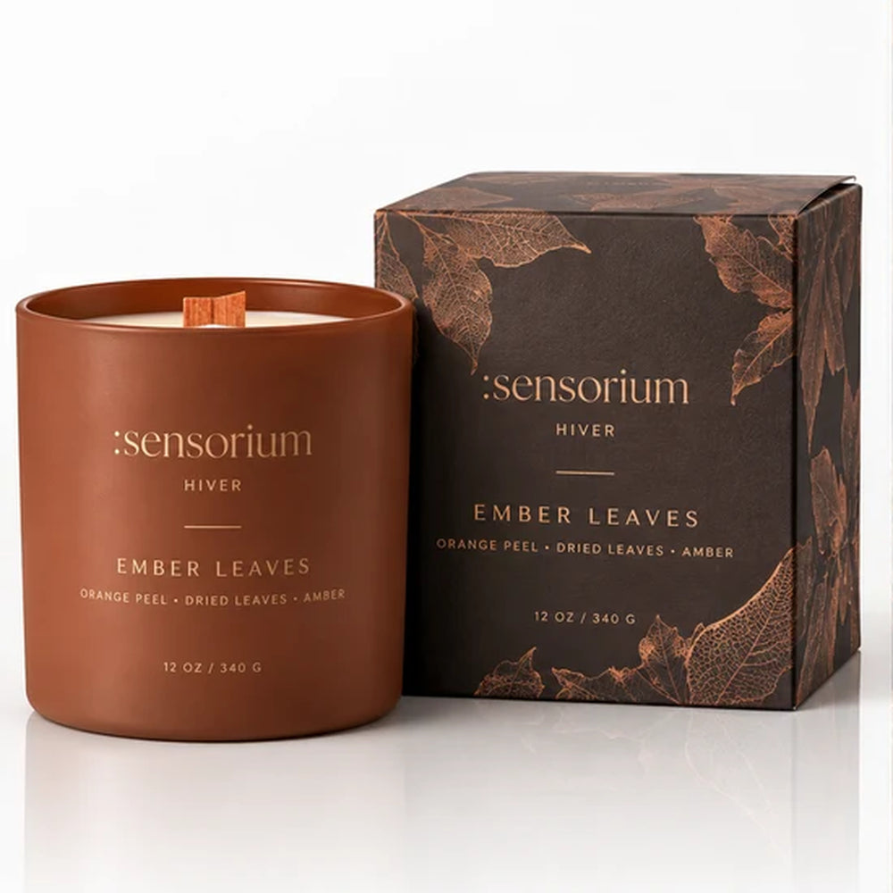 Ember Leaves Candle — Hiver Collection