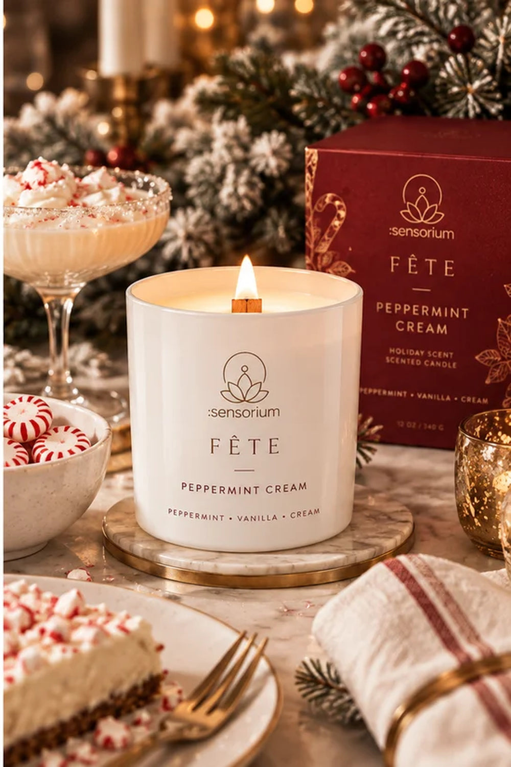 Peppermint Cream Candle — Fête Collection