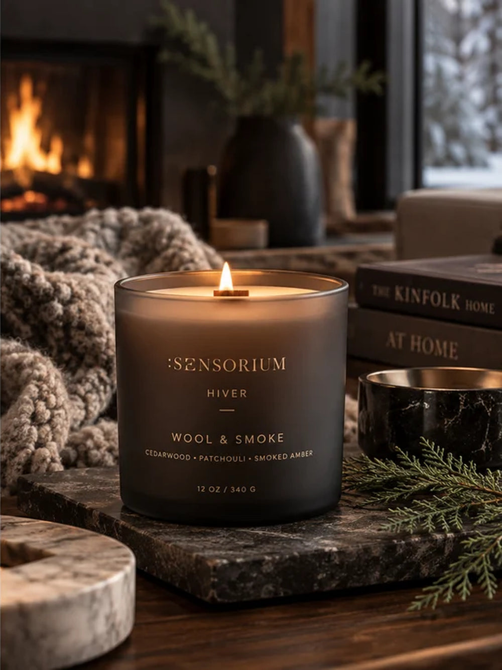 Wool & Smoke Candle — Hiver Collection